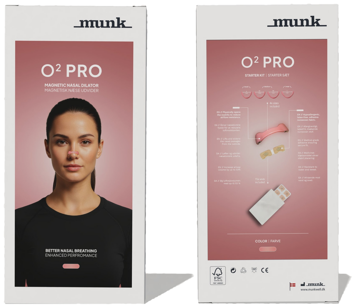 O² PRO-æsken i pink