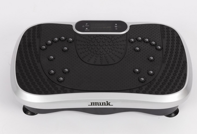 Munkwell Vibrationstræner med display og munk-logo, set forfra